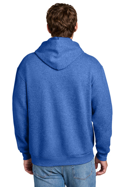 HthrRoyal Port & Co Easy Fleece Pullover Hooded Sweatshirt PC68H
