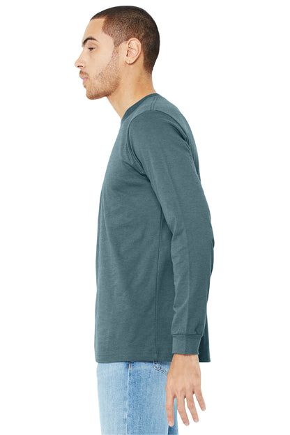 HthrSlate BELLA+CANVAS Unisex Heather CVC Long Sleeve Tee BC3501CVC plain