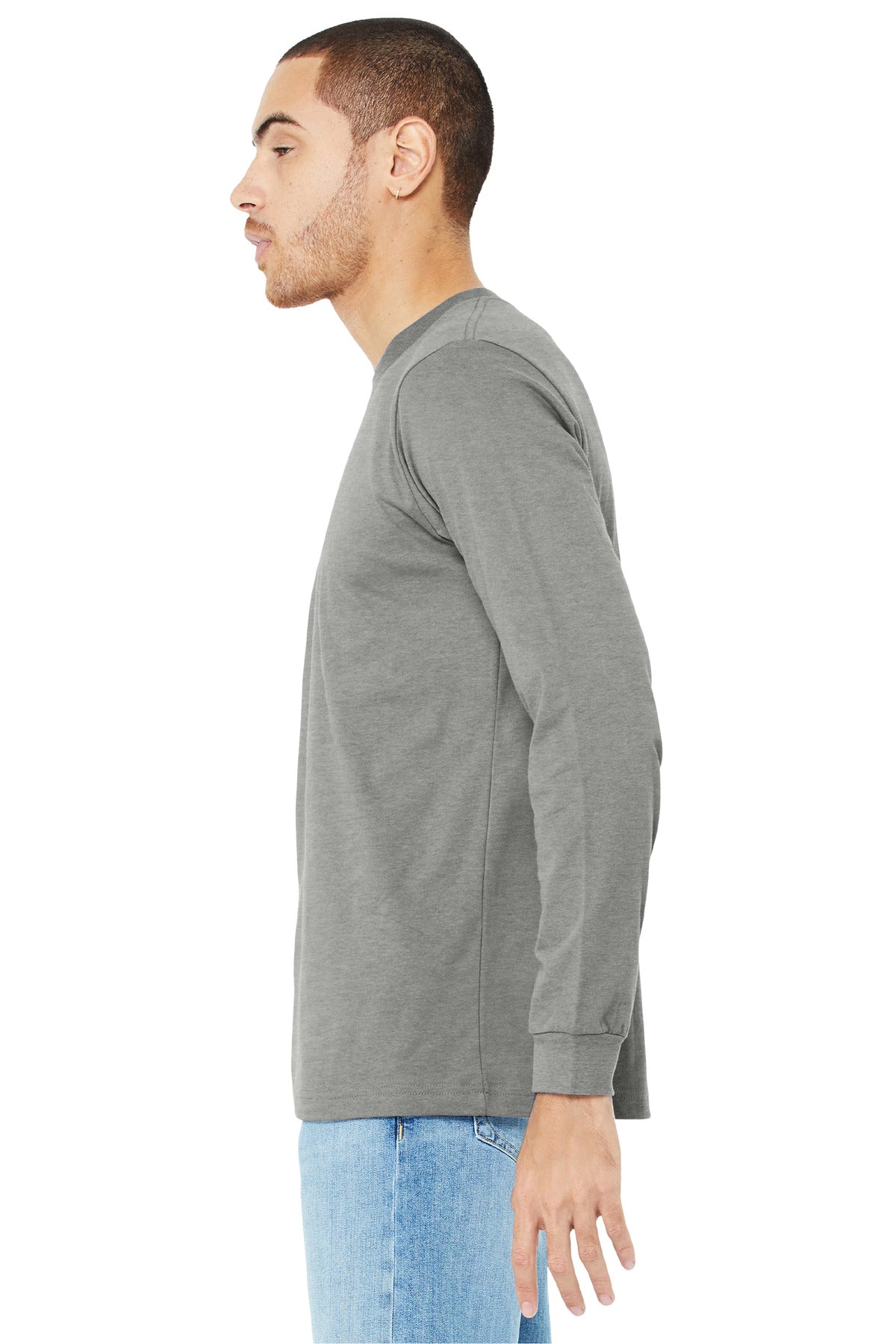 HthrStone BELLA+CANVAS Unisex Heather CVC Long Sleeve Tee BC3501CVC plain