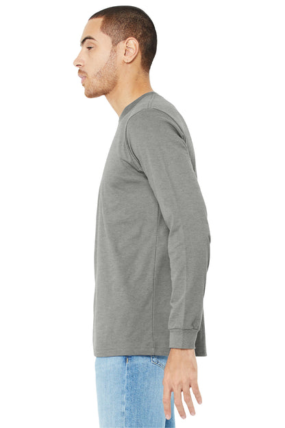 HthrStone BELLA+CANVAS Unisex Heather CVC Long Sleeve Tee BC3501CVC plain