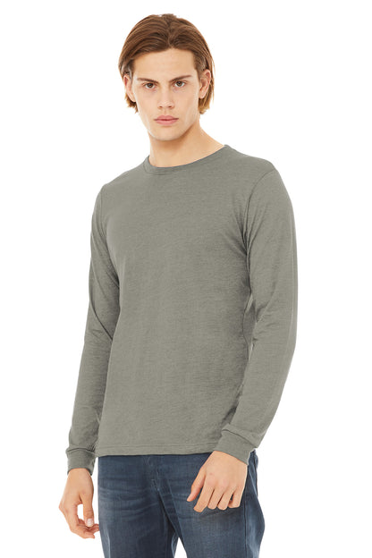 HthrStone BELLA+CANVAS Unisex Heather CVC Long Sleeve Tee BC3501CVC plain