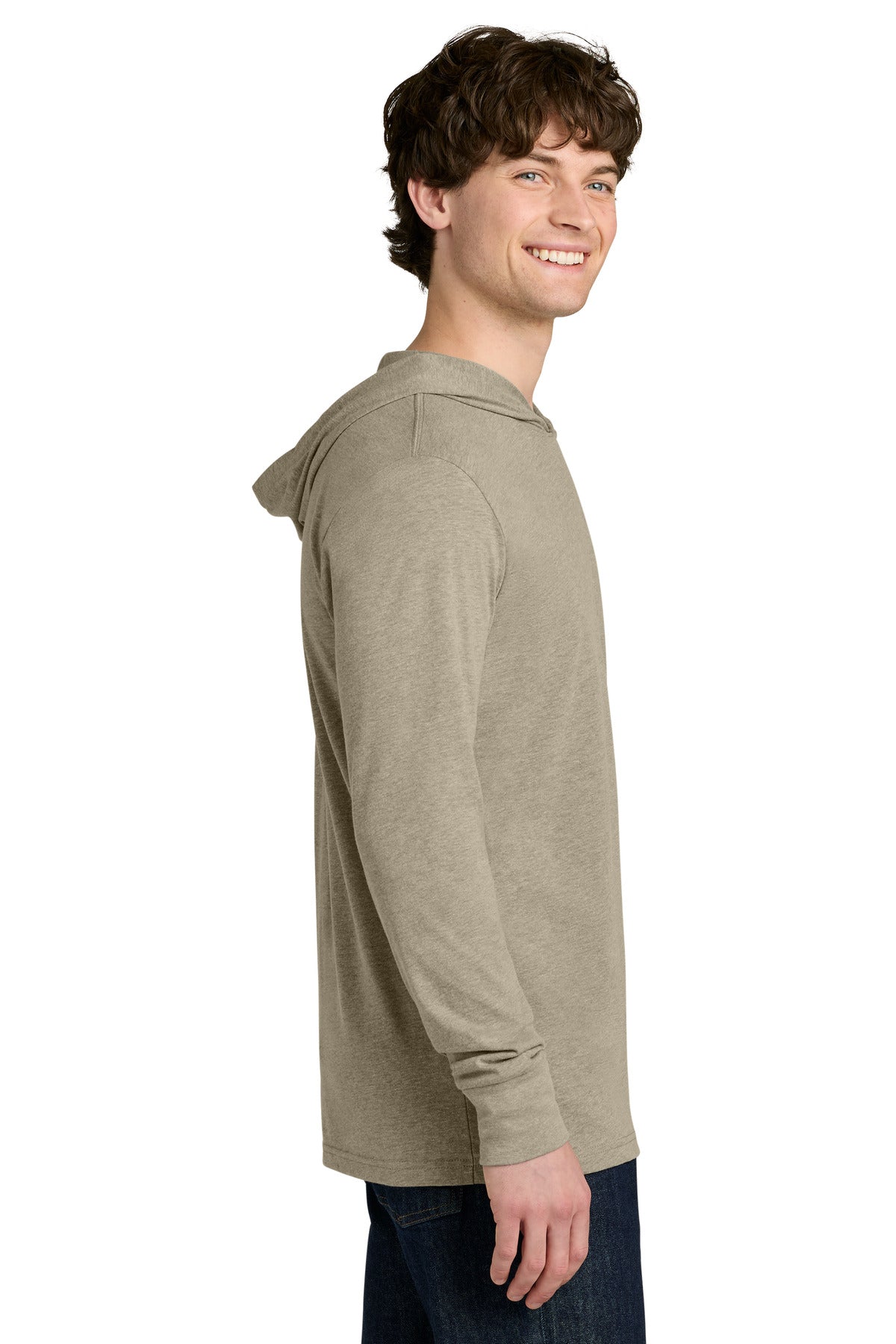 HthrTan Next Level Apparel CVC Long Sleeve Hoodie NL6221 plain