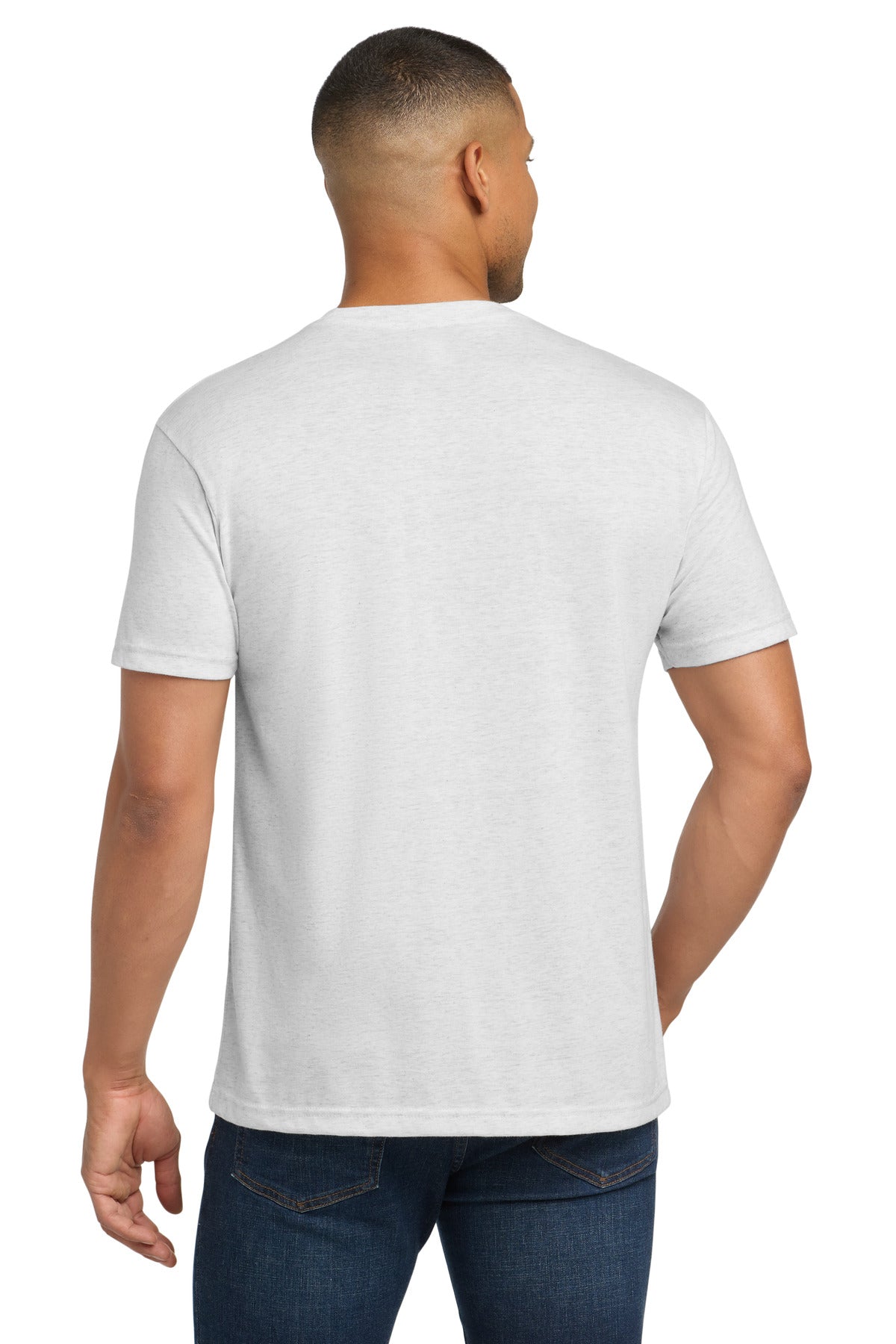 HthrWhite Next Level Apparel Adult Tri-Blend Tee. NL6010 plain