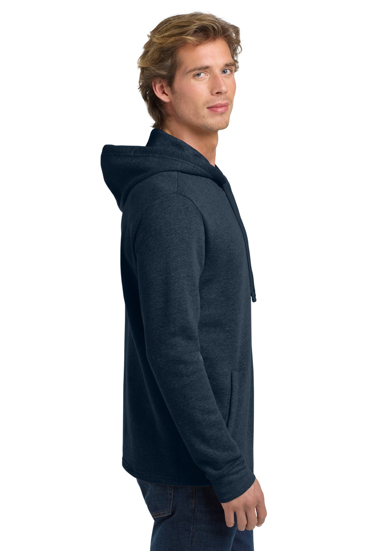 HtMdntNavy Next Level Apparel Adult Malibu Pullover Hoodie. NL9300 plain