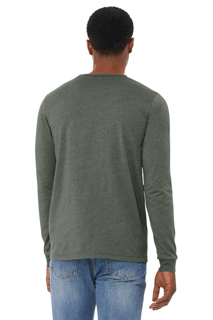 HtMltGrn BELLA+CANVAS Unisex Heather CVC Long Sleeve Tee BC3501CVC plain