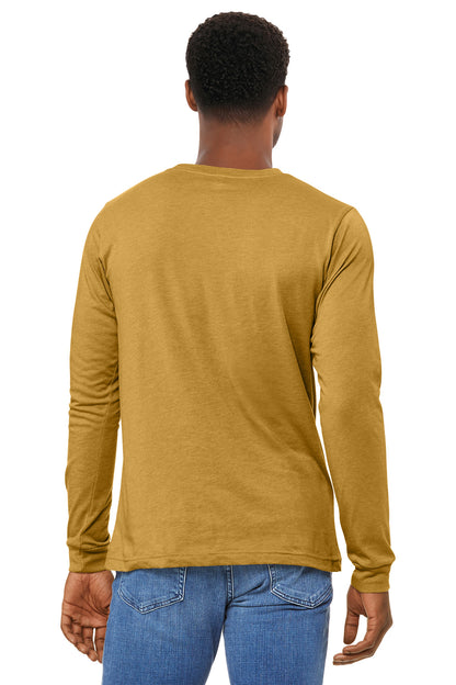 HtMustard BELLA+CANVAS Unisex Heather CVC Long Sleeve Tee BC3501CVC plain