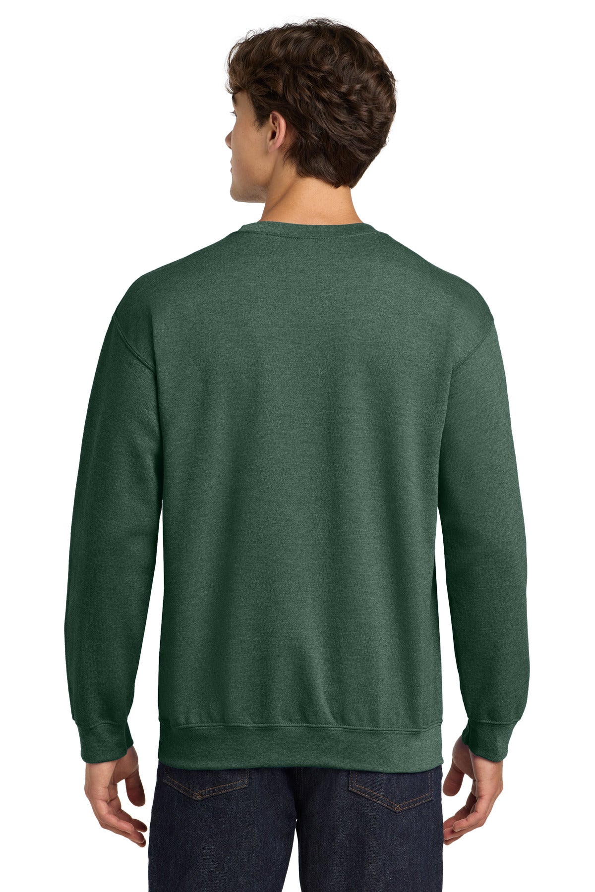 HtrDkGreen Gildan Heavy Blend Crewneck Sweatshirt. 18000 plain