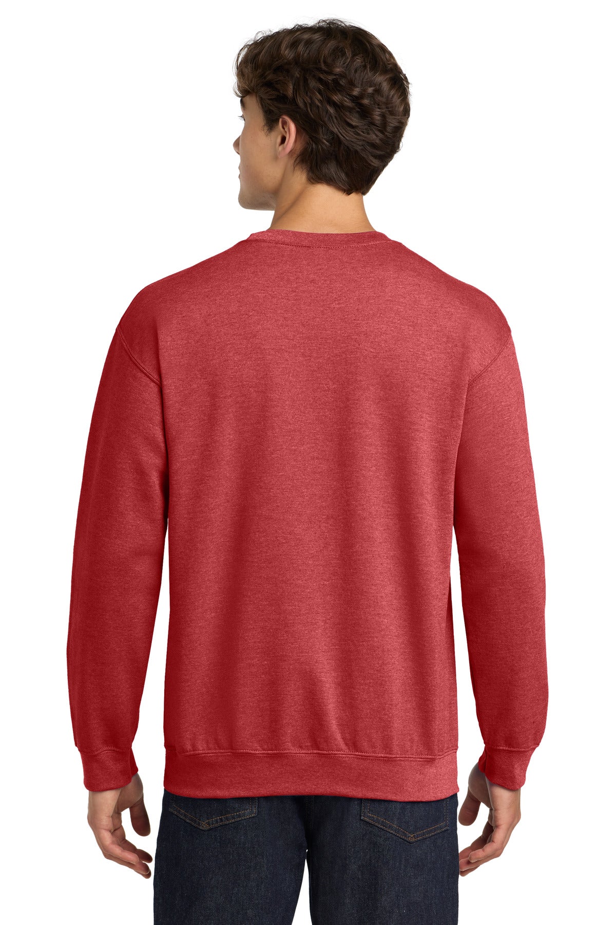 HtrScarRed Gildan Heavy Blend Crewneck Sweatshirt. 18000 plain