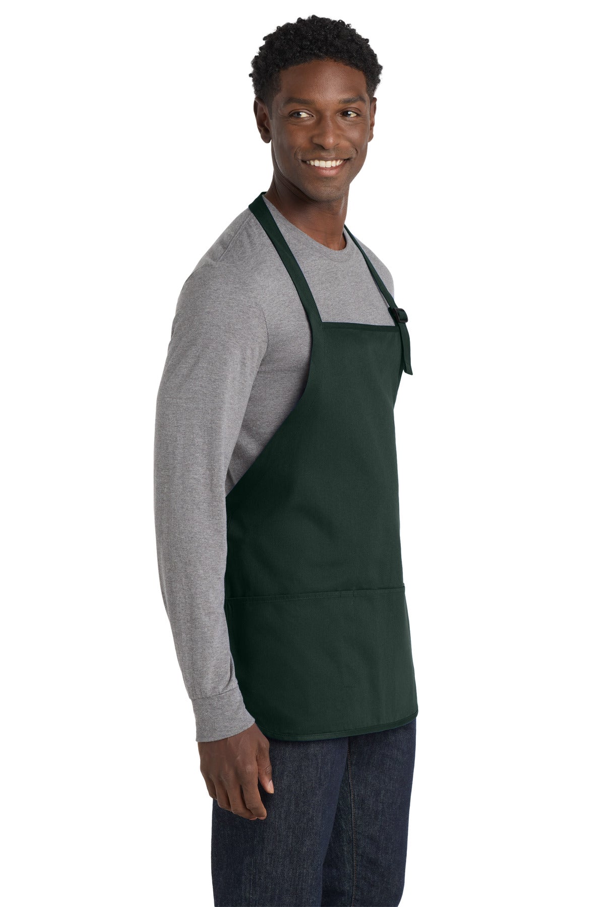 Hunter Port Authority Medium-Length Apron with Pouch Pockets. A510