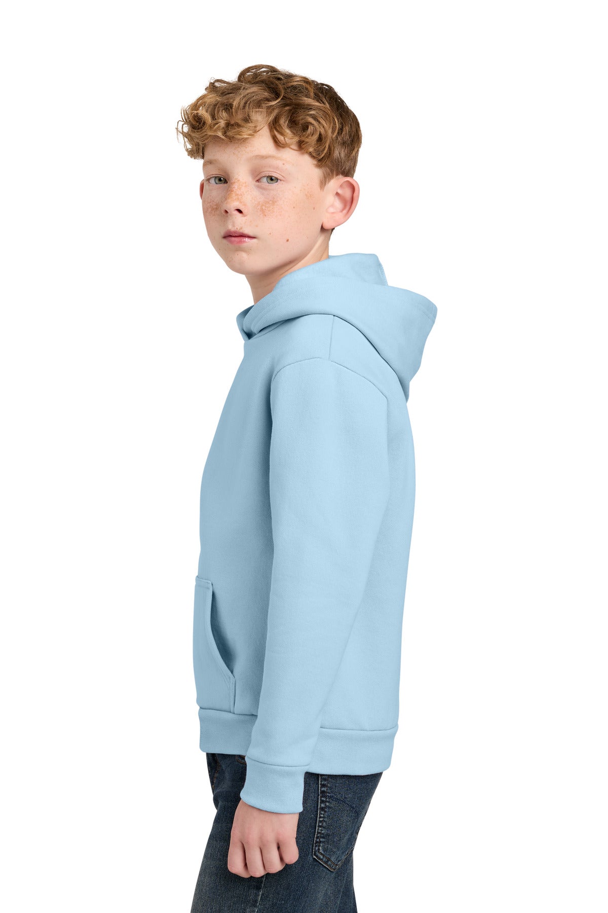 IceBlue Port & Co Youth Easy Fleece Pullover Hooded Sweatshirt PC68YH