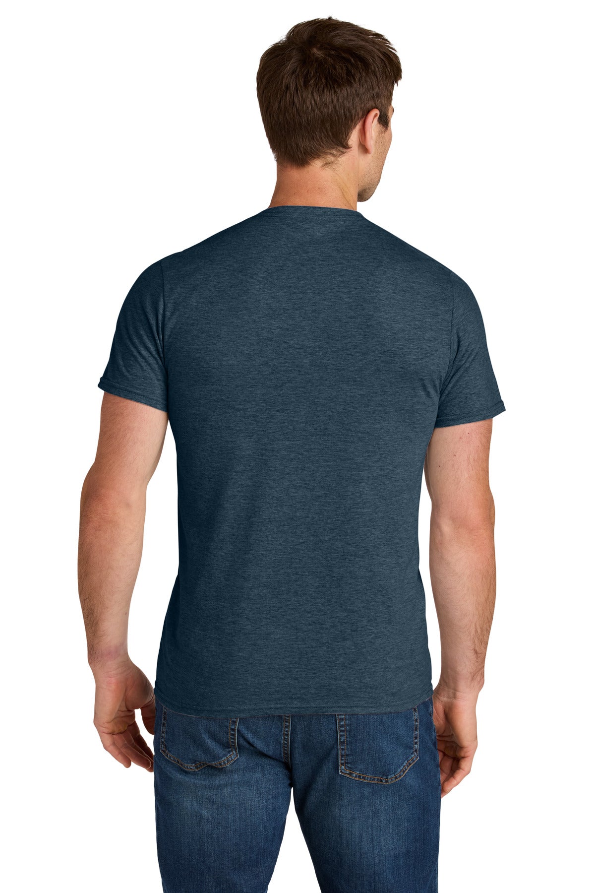 IndigoHtr Jerzees Ultimate Unisex Ring Spun T-Shirt IC46M plain