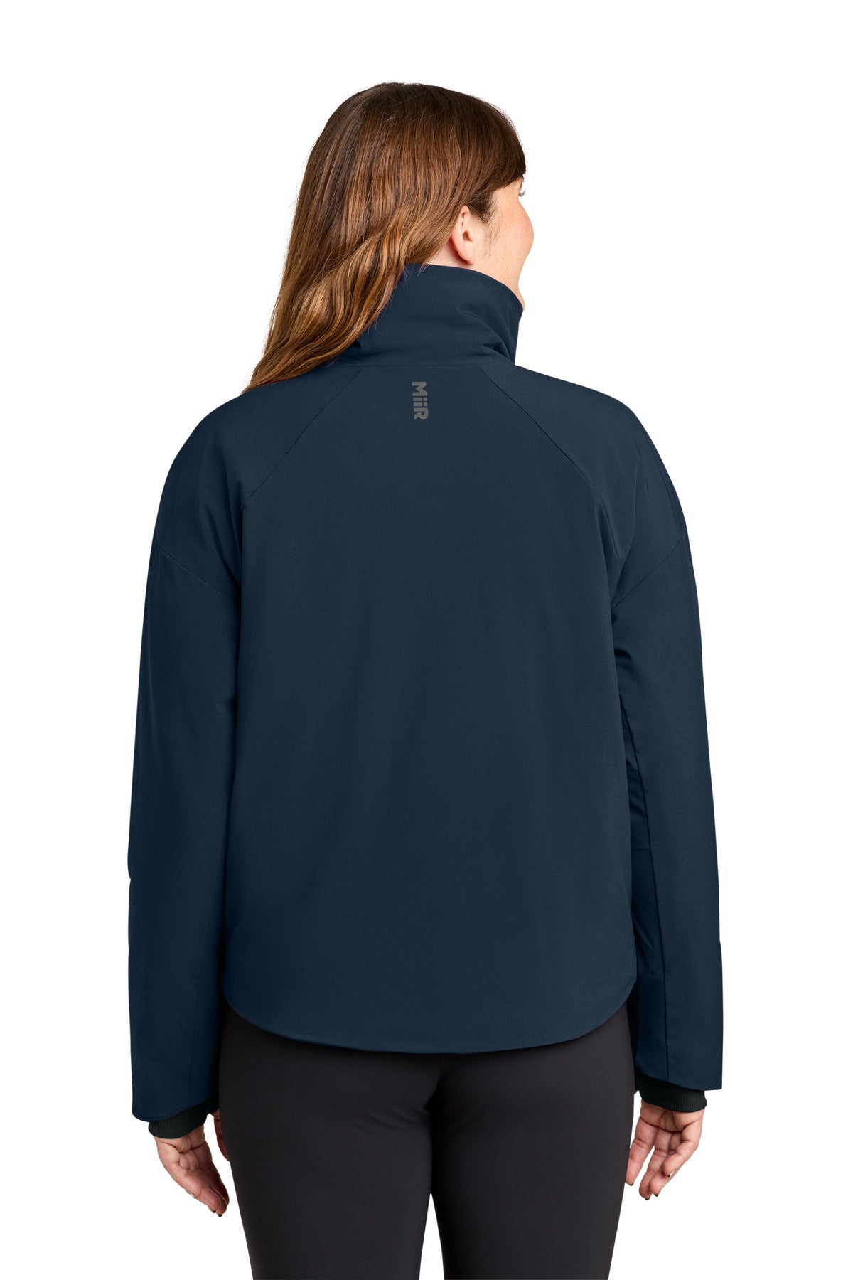 IndigoNavy MiiR Women's Sashiko Full-Zip Stretch Puffy MRAW440 plain
