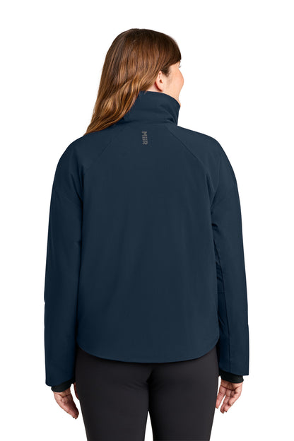 IndigoNavy MiiR Women's Sashiko Full-Zip Stretch Puffy MRAW440 plain