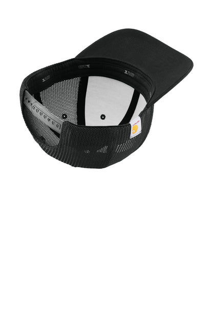 Inside View of Black Carhartt Flexfit 110 Mesh Back Cap CT106577 plain