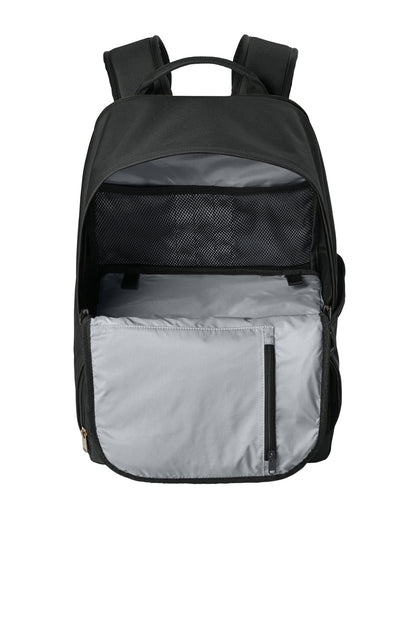 Inside View of Black Carhartt Two-Compartment Cooler Backpack CTB0000607 plain