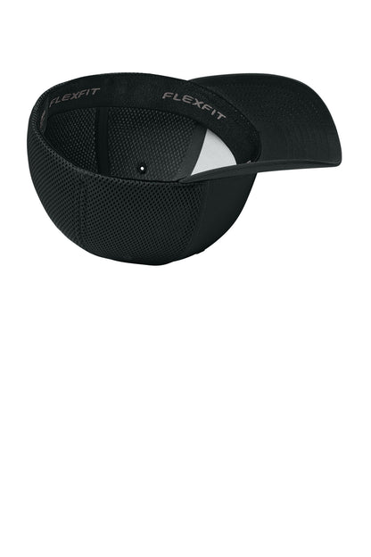 Inside View of Black Flexfit Ultrafiber Airmesh Cap FF6533 plain