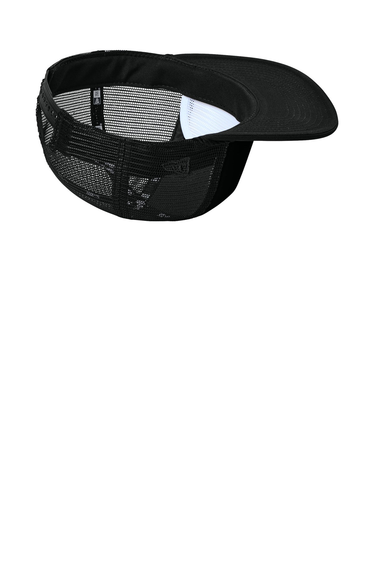 Inside View of Black New Era Foam Rope Trucker Cap NE410 plain