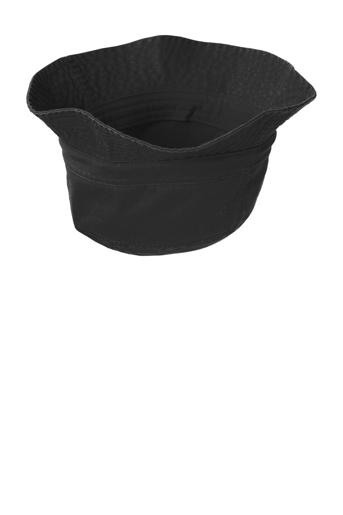 Inside View of Black Port Authority Bucket Hat. PWSH2 plain