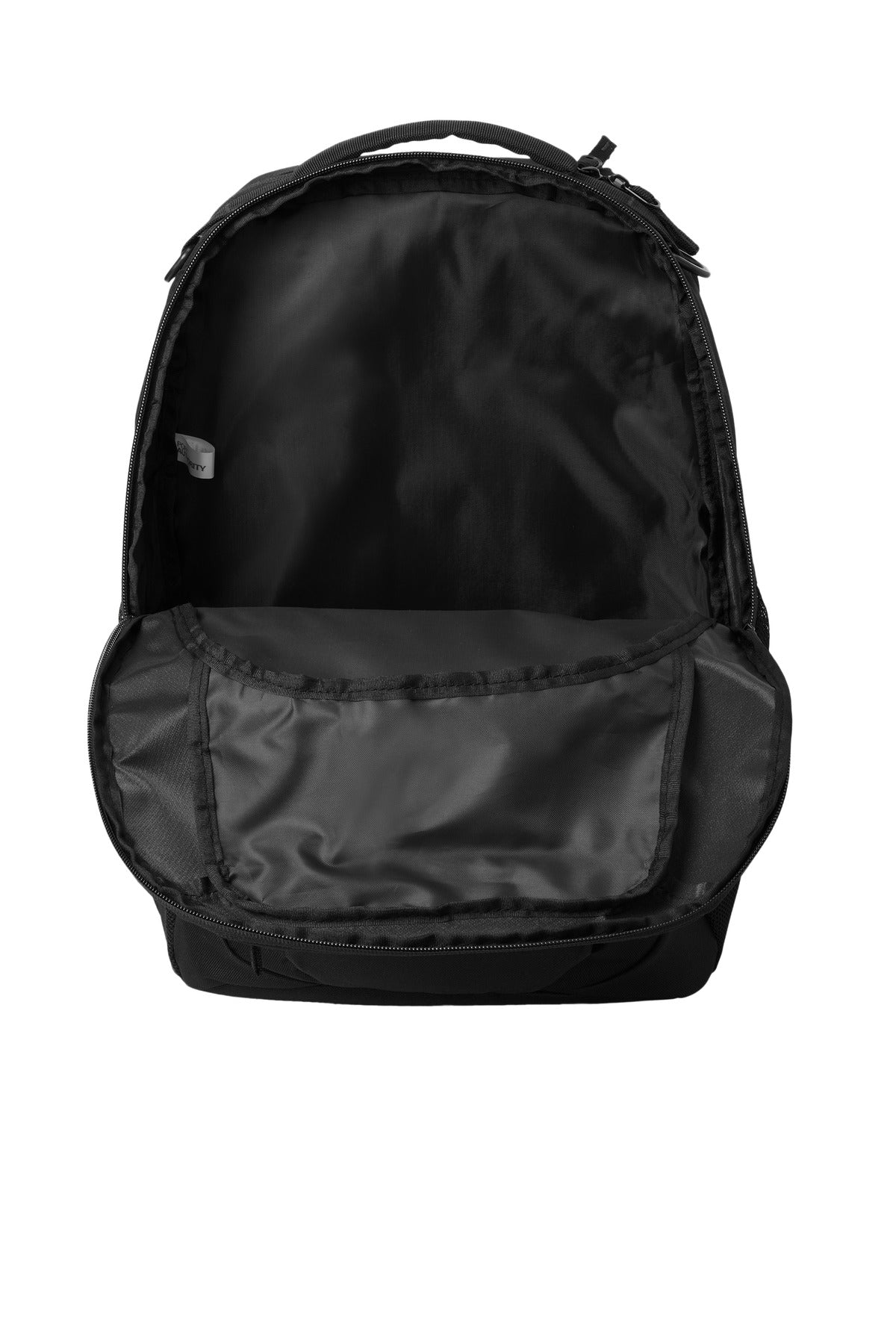 Inside View of Black Port Authority Transport Backpack BG232 plain