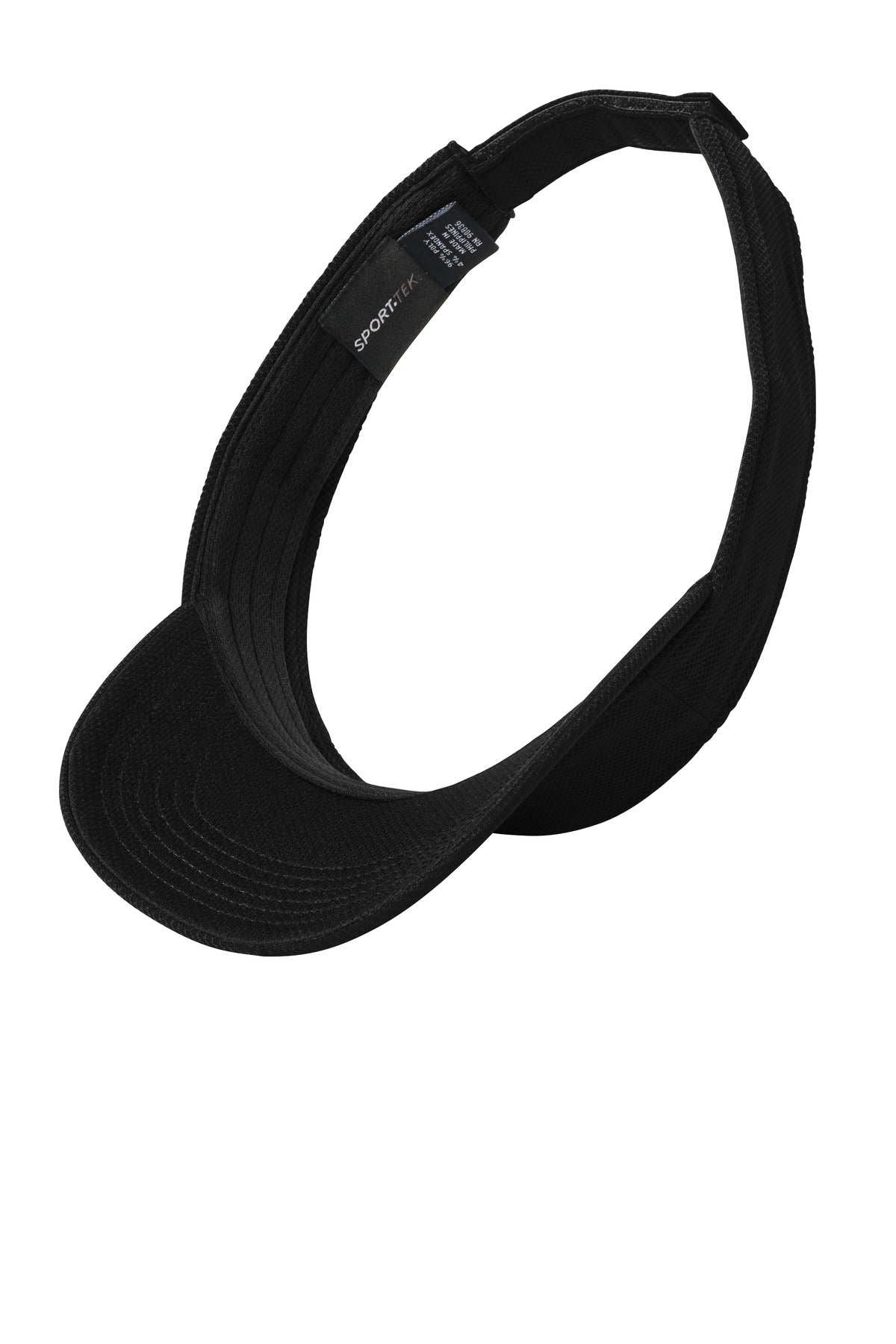 Inside View of Black Sport-Tek Action Visor. STC51 plain