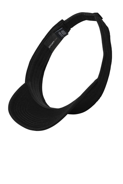 Inside View of Black Sport-Tek Action Visor. STC51 plain