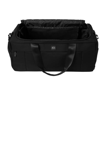 Inside View of Black TravisMathew Duration Duffel TMB205 plain