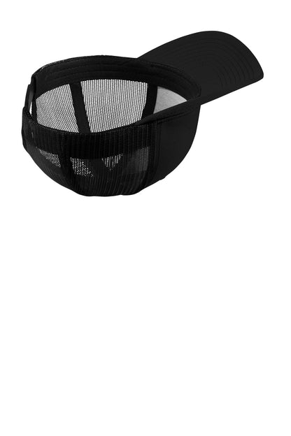 Inside View of Black/Black Sport-Tek YP Classics Retro Trucker Cap. STC39 plain