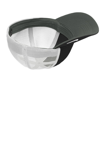 Inside View of Blk/White Nike Stretch-to-Fit Mesh Back Cap NKFB6448 plain