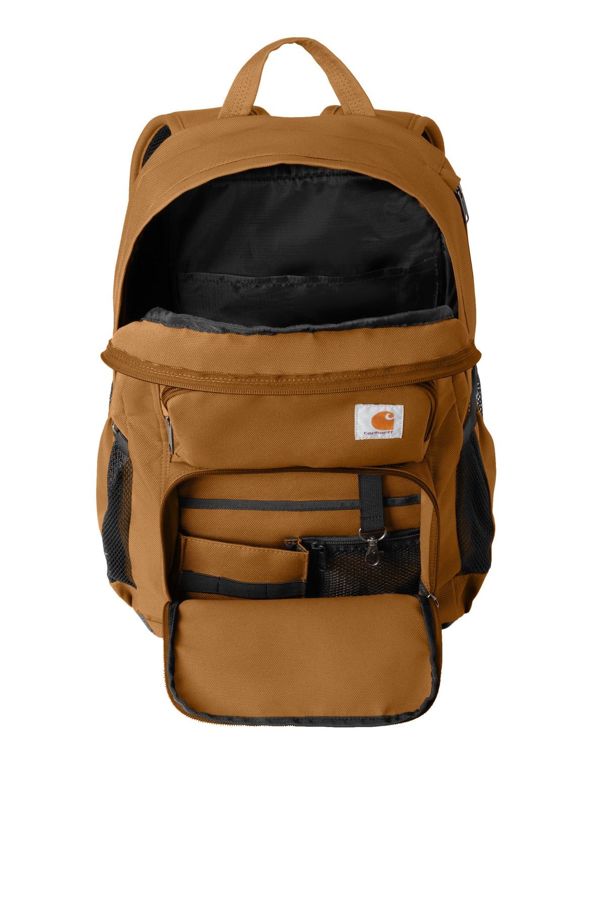 Inside View of CarharttBr Carhartt 28L Foundry Series Dual-Compartment Backpack CTB0000486 plain