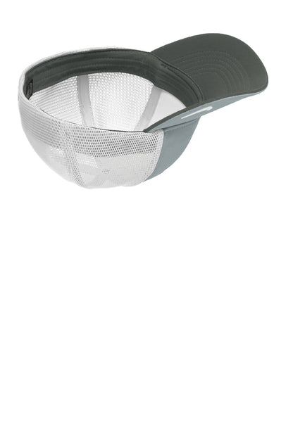 Inside View of CoolG/Wht Nike Stretch-to-Fit Mesh Back Cap NKFB6448 plain