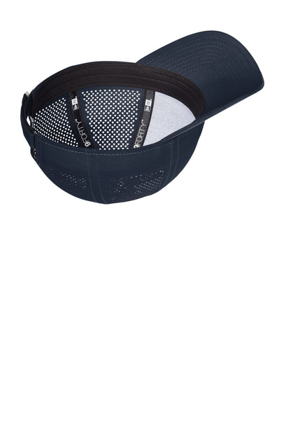 Inside View of Deep Navy New Era Perforated Performance Cap. NE406 plain