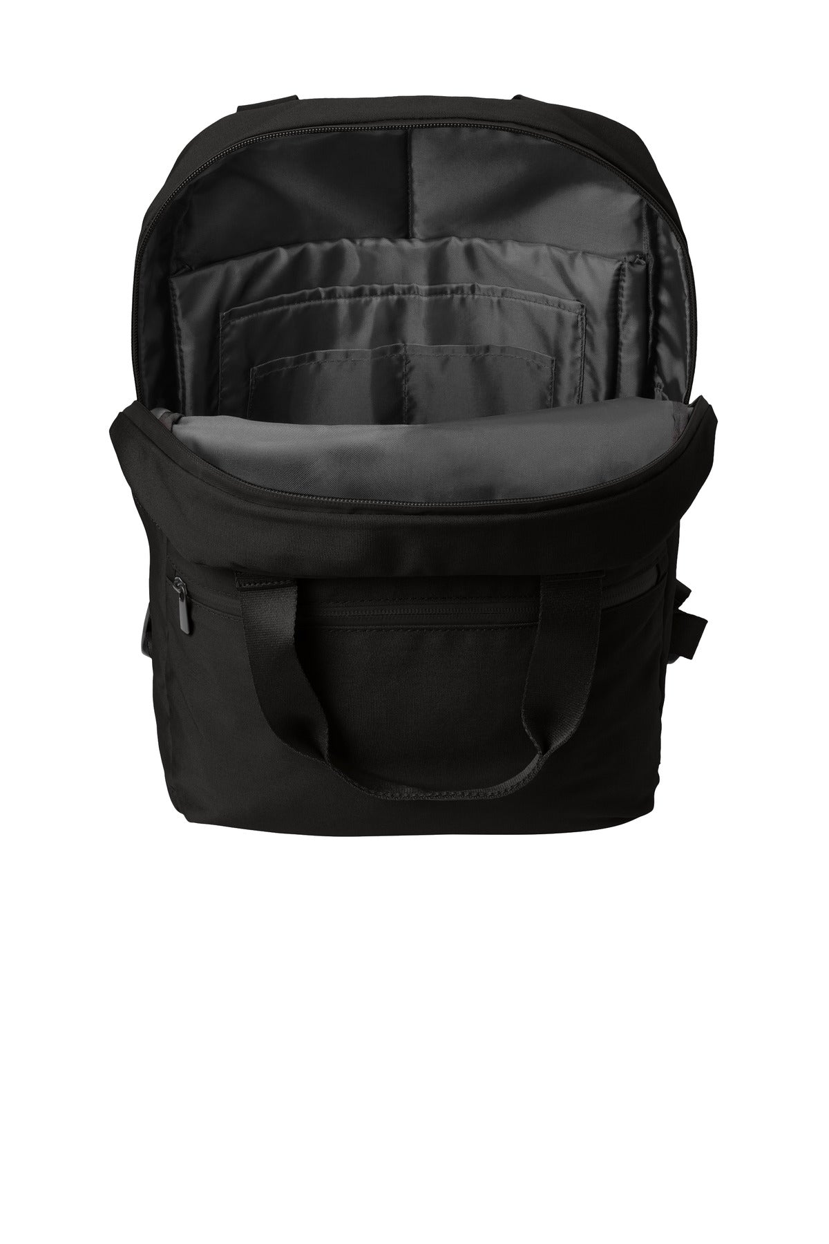 Inside View of DeepBlack Mercer+Mettle Claremont Handled Backpack MMB211 plain