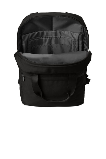 Inside View of DeepBlack Mercer+Mettle Claremont Handled Backpack MMB211 plain