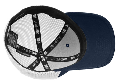 Inside View of Dp Navy/White New Era - Stretch Mesh Cap. NE1020 plain