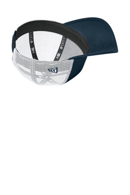 Inside View of FlagDpNv/W New Era Snapback Trucker Cap. NE205 plain