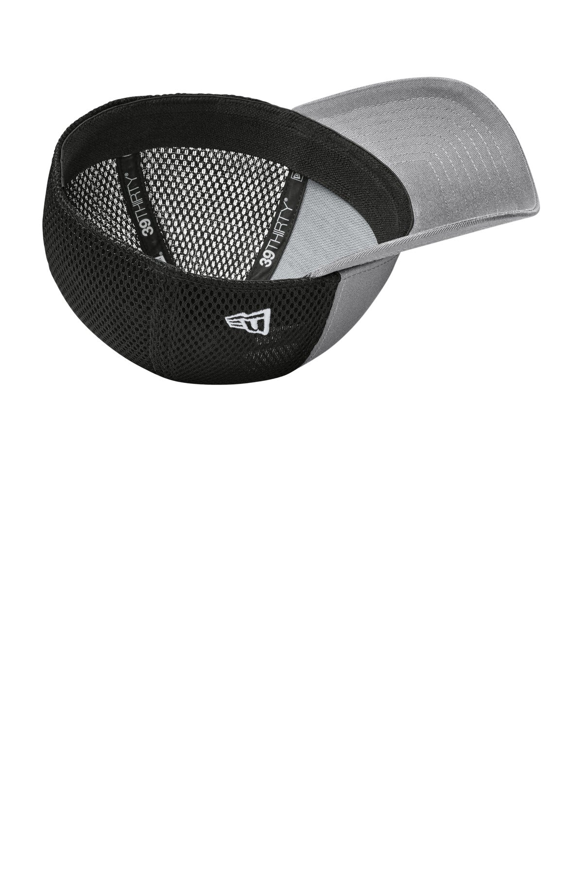 Inside View of FlagGry/Bk New Era - Stretch Mesh Cap. NE1020 plain