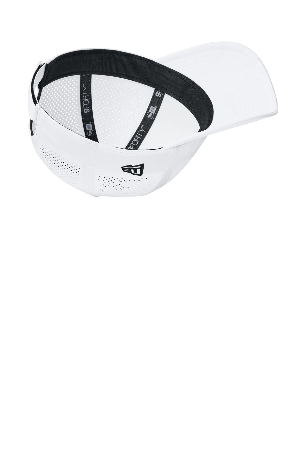 Inside View of FlagWhite New Era Perforated Performance Cap. NE406 plain