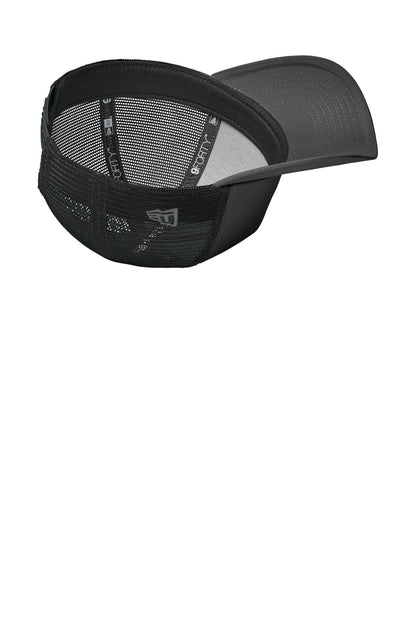 Inside View of FlgGrph/Bk New Era Snapback Trucker Cap. NE205 plain