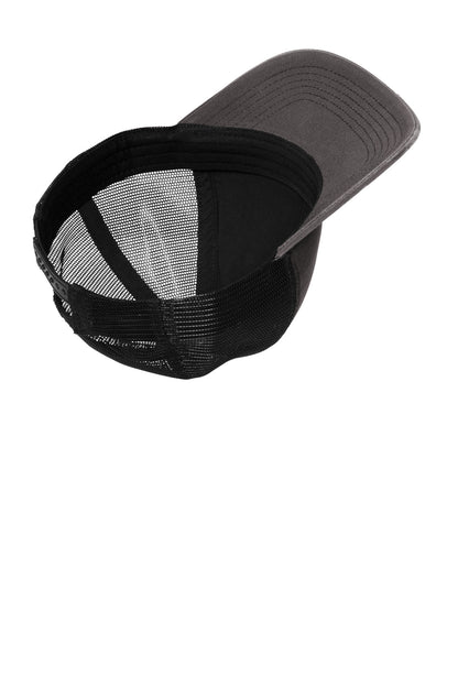 Inside View of GyStl/Blk Port Authority Distressed Mesh Back Cap C600 plain