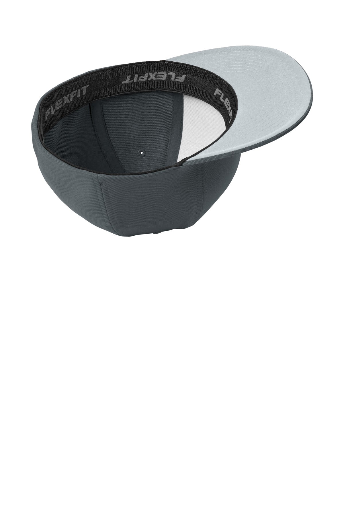Inside View of IronGrey Sport-Tek Flexfit Flat Bill Cap STC56 plain