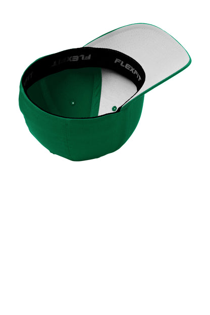 Inside View of Kelly Green Port Authority Flexfit Cotton Twill Cap. C813 plain