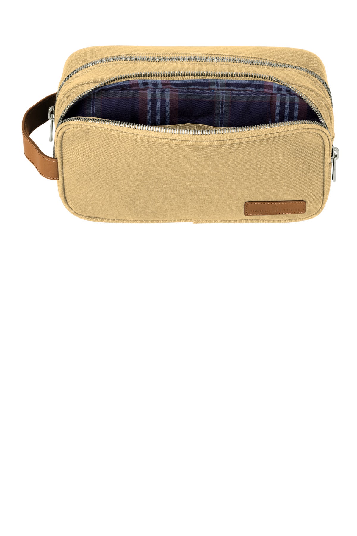 Inside View of LedgerKhk Brooks Brothers Wells Dopp Kit BB18870 plain