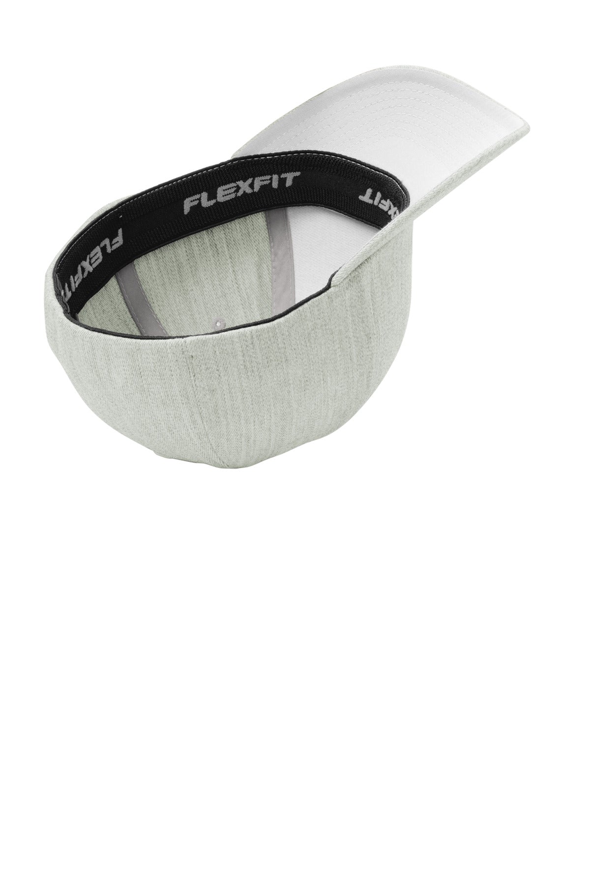 Inside View of Light Hthr Gry Port Authority Flexfit Wool Blend Cap. C928 plain