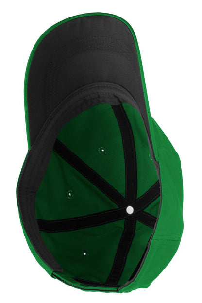 Inside View of Lucky Green/Wh Nike Dri-FIT Swoosh Front Cap. 548533 plain