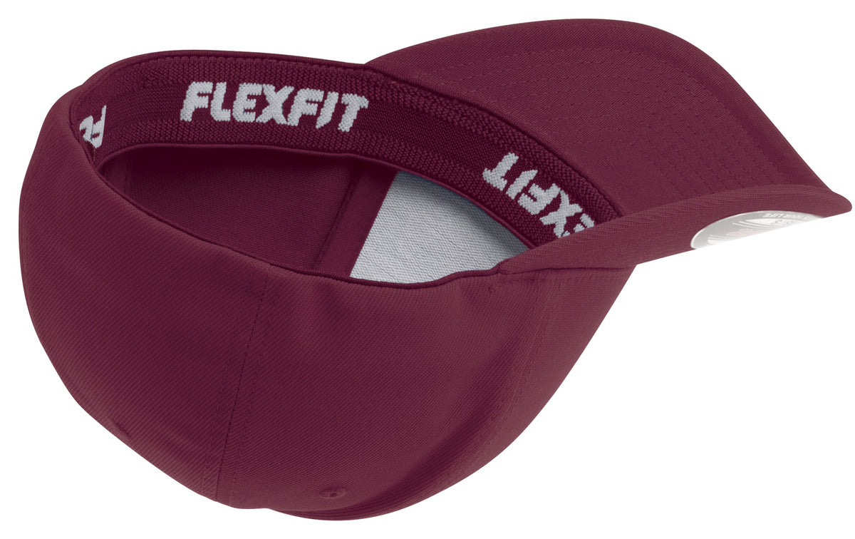 Inside View of Maroon Sport-Tek Flexfit Performance Solid Cap. STC17 plain