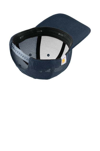 Inside View of Navy Carhartt Flexfit 110 Mesh Back Cap CT106577 plain