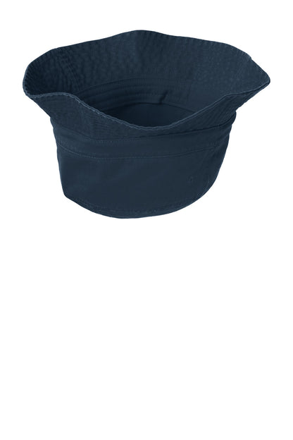 Inside View of Navy Port Authority Bucket Hat. PWSH2 plain