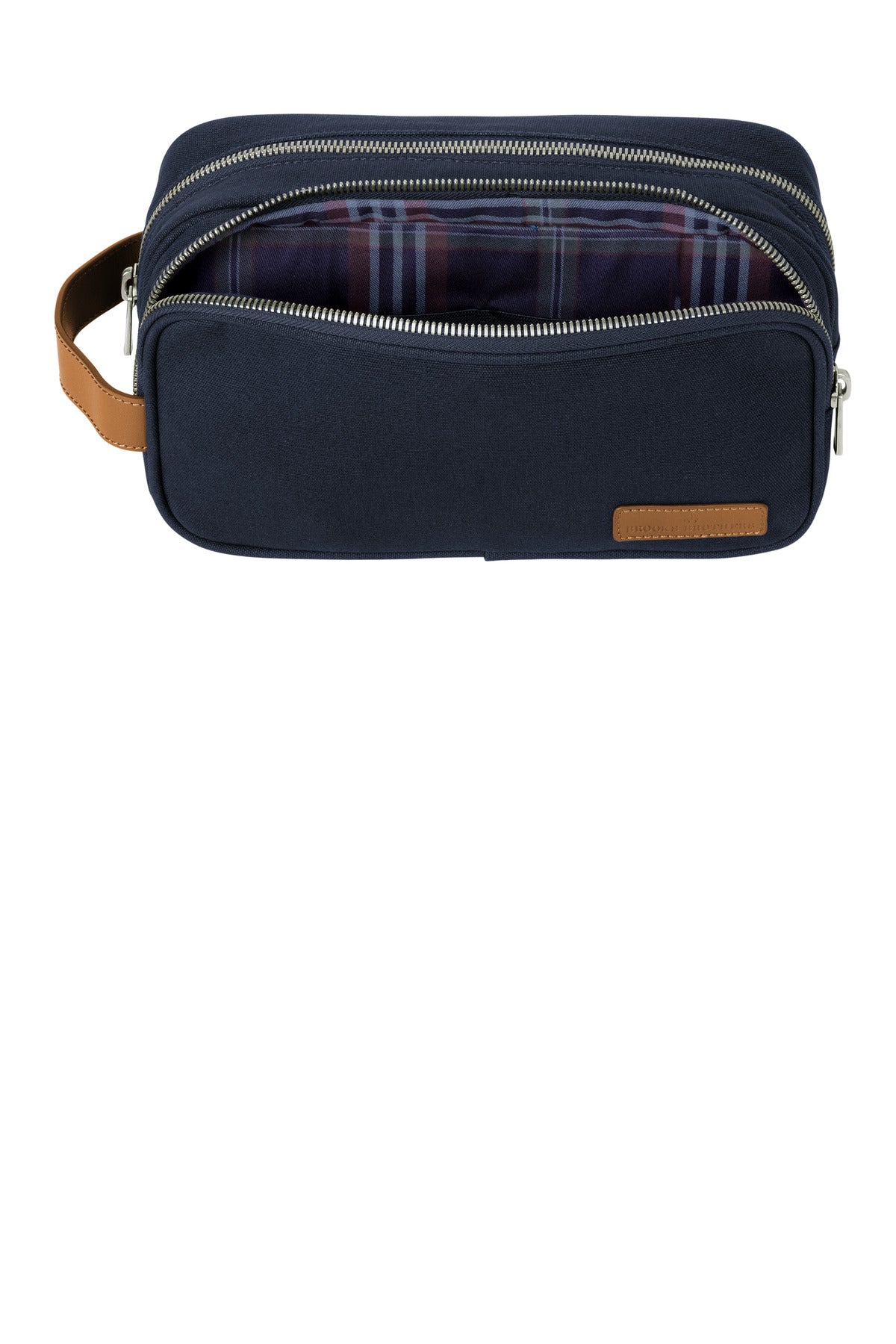 Inside View of NavyBlazer Brooks Brothers Wells Dopp Kit BB18870 plain
