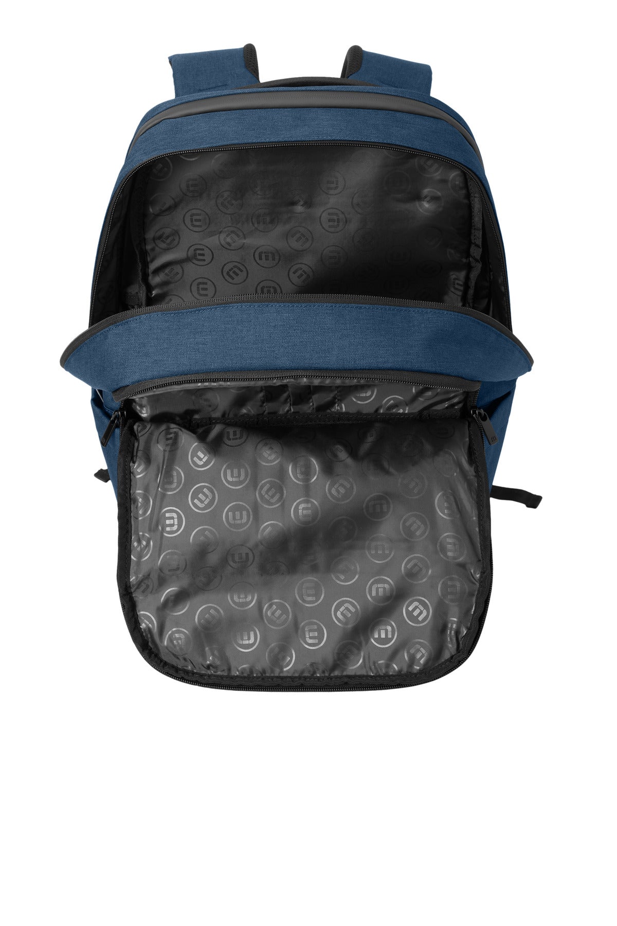 Inside View of NavyHthr TravisMathew Duration Backpack TMB105 plain