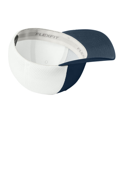 Inside View of Navy/White Flexfit Ultrafiber Airmesh Cap FF6533 plain